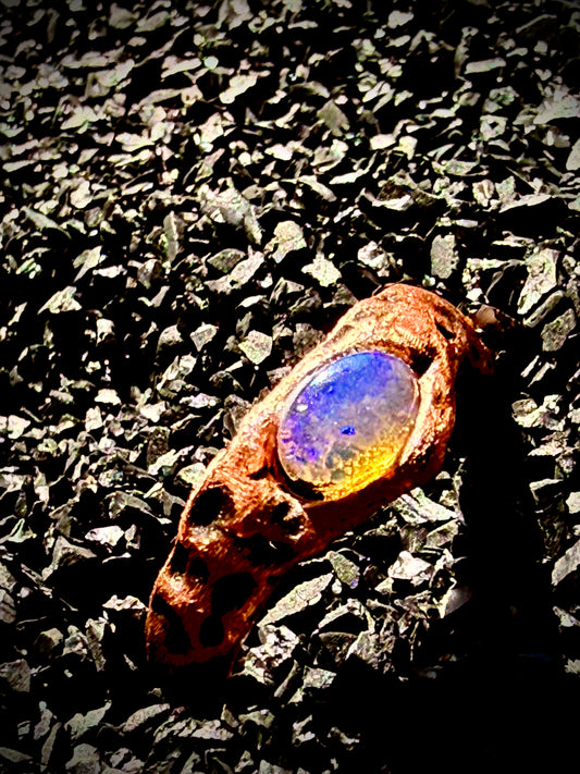Relic of the Deep Ring — Opal Statement Ring | Organic Sculptural Band | Abysmal Relics Collection