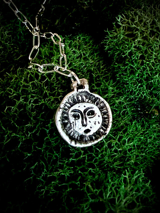 Fine Silver Talisman Necklace — Handcrafted Symbol Amulet