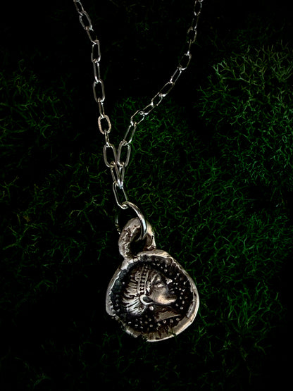 Fine Silver Talisman Necklace — Handcrafted Symbol Amulet